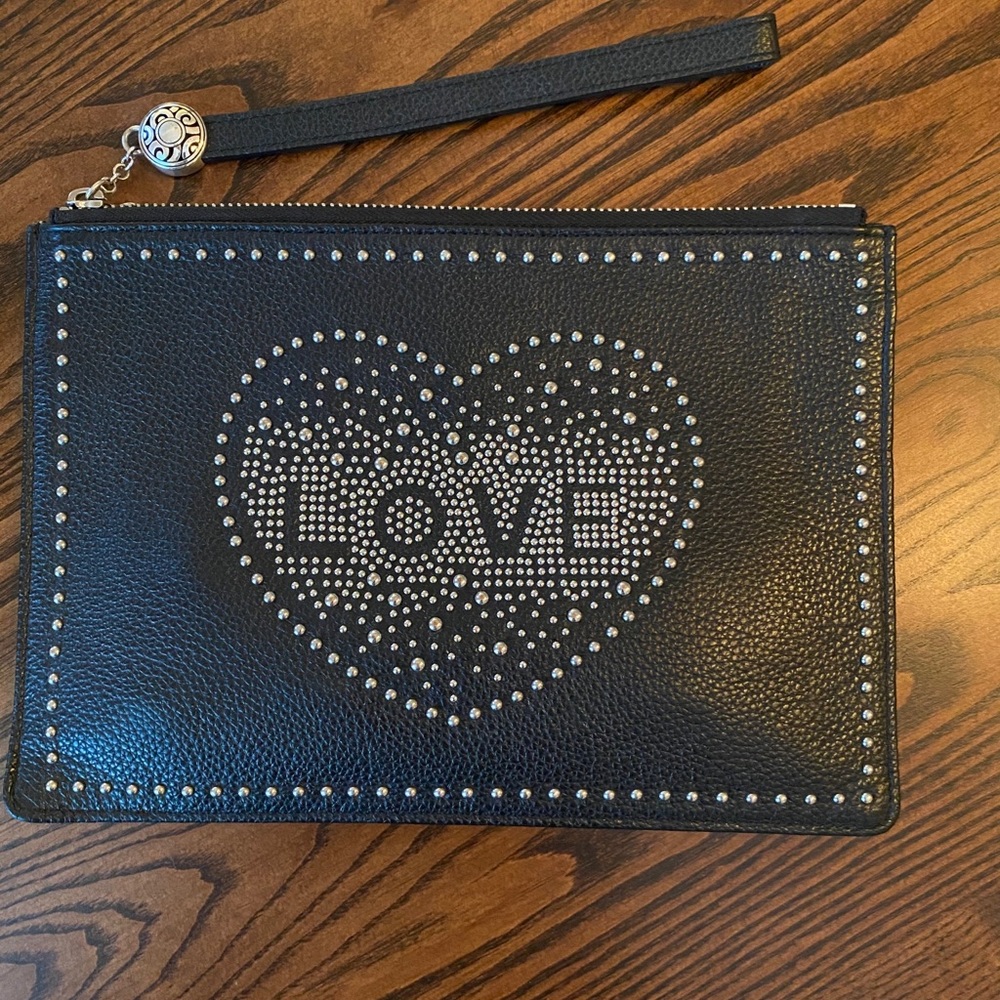 Brighton “LOVE” convertible pouch in black